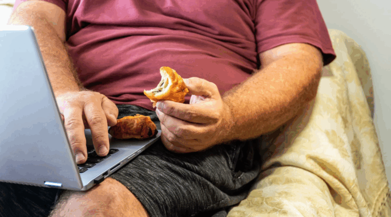 pai está obeso e com doenças
